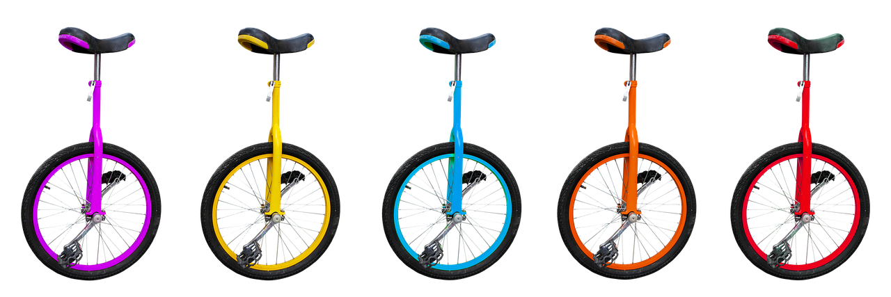 A bicycle headlight mounted on handlebars